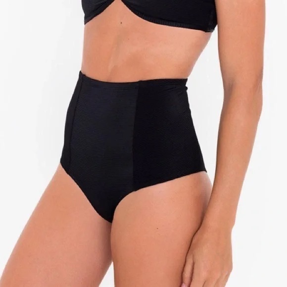American Apparel SWIM Black High-Waisted Bikini Bottom - Picture 7 of 7